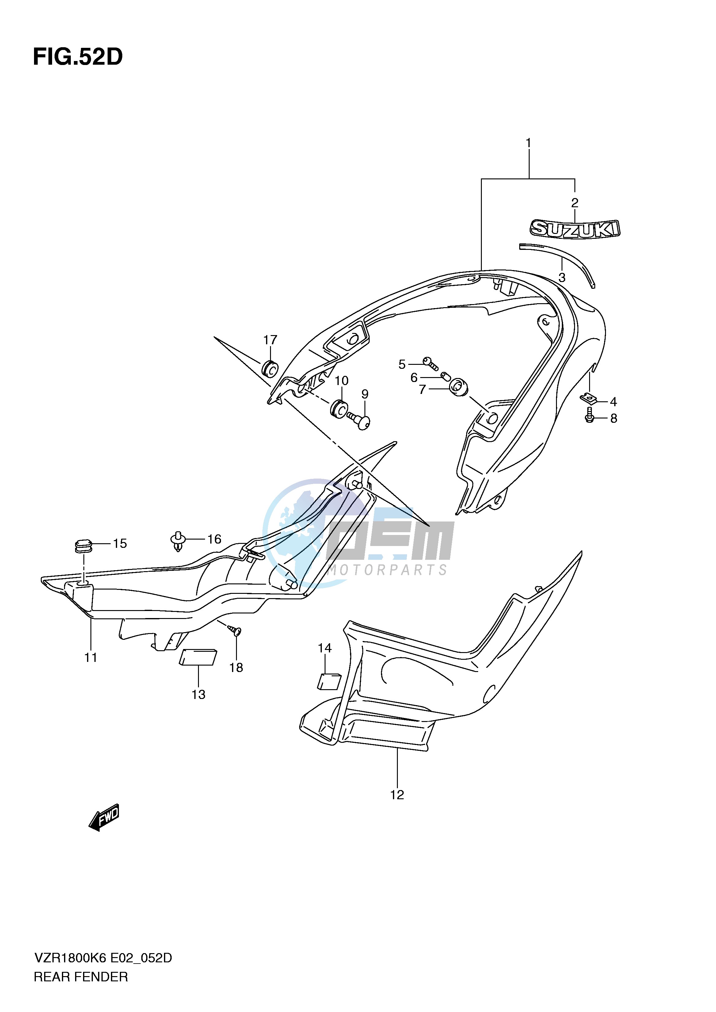 REAR FENDER (VZR1800L0 UFL0)