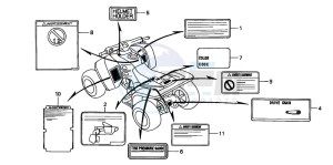 TRX90 FOURTRAX 90 drawing CAUTION LABEL