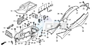 FES150 125 PANTHEON drawing BODY COVER/LUGGAGE BOX (FES1257/A7)(FES1507/A7)