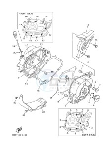 TT-R110E (5B6U 5B6V 5B6W 5B6W) drawing CRANKCASE COVER 1