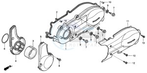 NSS250 JAZZ drawing LEFT CRANKCASE COVER