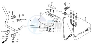 TRX350FM RANCHER 4X4 drawing HANDLE PIPE (2)