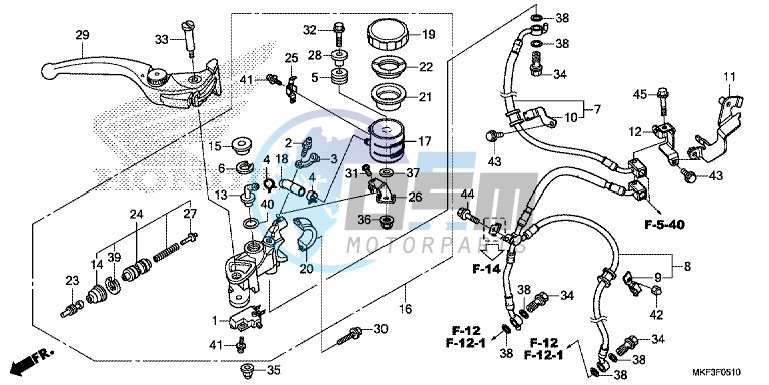 FRONT BRAKE MASTER CYLINDER (CBR1000RA/S1/S2)