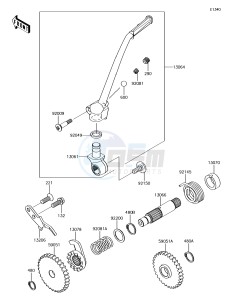 KX85-II KX85DFF EU drawing Kickstarter Mechanism