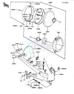 KZ 1000 K [LTD] (K1-K2) [LTD] drawing HEADLIGHT