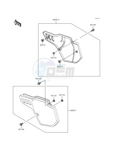 KX 500 E [KX500] (E9) [KX500] drawing SIDE COVERS