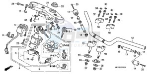 CB1300A9 UK - (E / ABS MKH MME TWO) drawing HANDLE PIPE/TOP BRIDGE