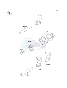 KLX 250 D [KLX250R] (D2-D4) [KLX250R] drawing GEAR CHANGE DRUM_SHIFT FORK-- S- -