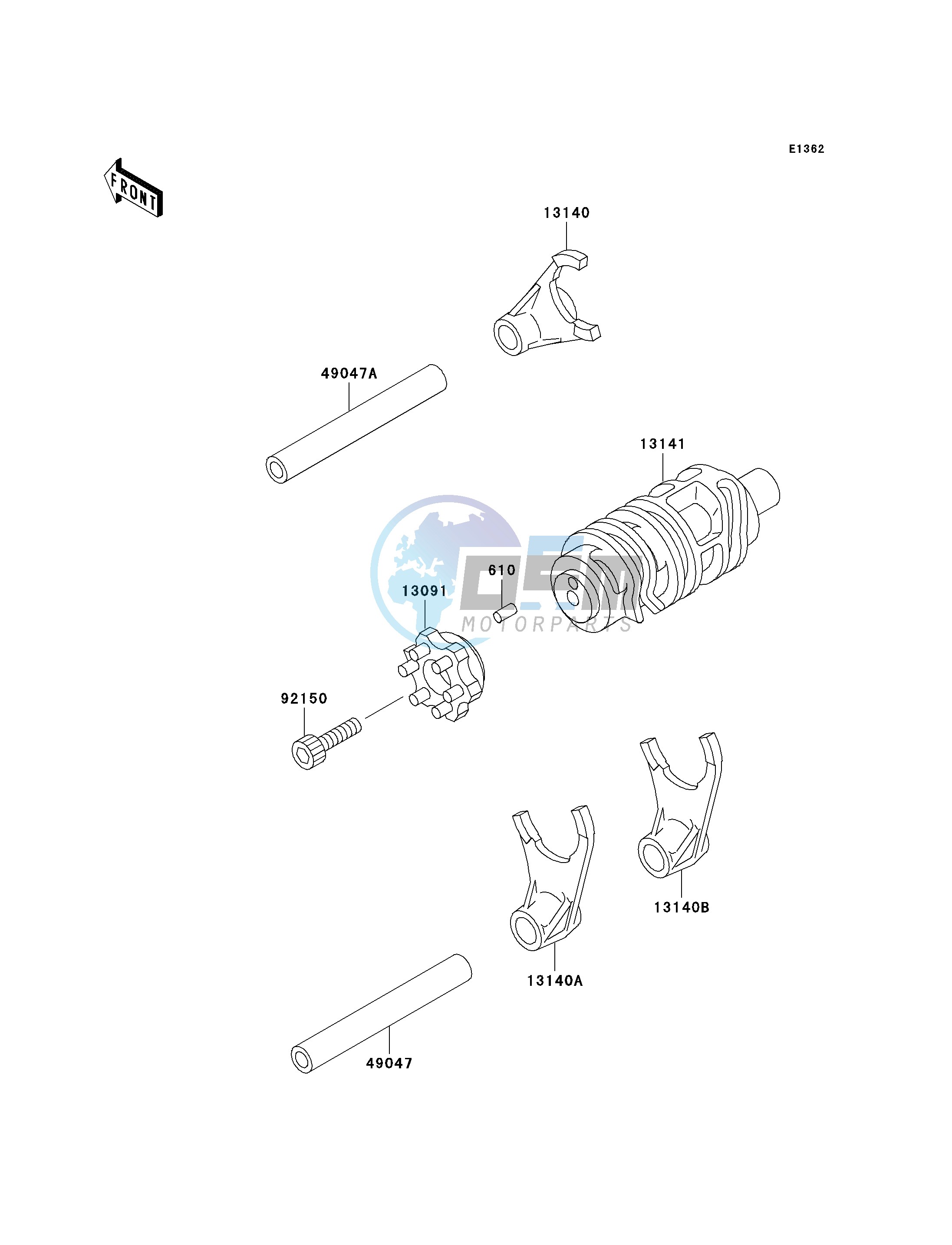 GEAR CHANGE DRUM_SHIFT FORK-- S- -