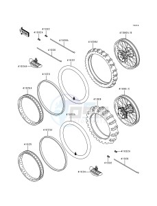 KX 250 L [KX250] (L2) [KX250] drawing WHEELS_TIRES