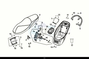 FIDDLE IV 50 (XG05W1-NL) (E5) (M1-M3) drawing SEAT REAR CARRIER