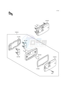 KLF 400 B [BAYOU 400 4X4] (B4-B6) [BAYOU 400 4X4] drawing TAILLIGHT-- S- -