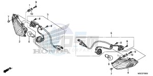 VFR1200FDF VFR1200F Dual Clutch E drawing FRONT WINKER