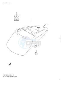 VZR 1800 Z drawing FUEL TANK UPPER COVER