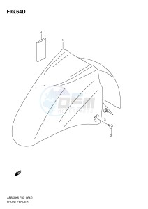 AN650 (E2) Burgman drawing FRONT FENDER (AN650L0)