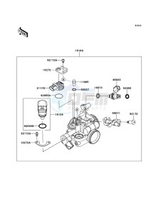 D-TRACKER_125 KLX125DBF GB XX (EU ME A(FRICA) drawing Throttle