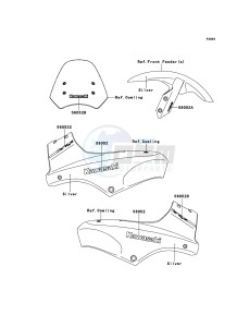 VERSYS KLE650B7F GB XX (EU ME A(FRICA) drawing Decals(Silver)