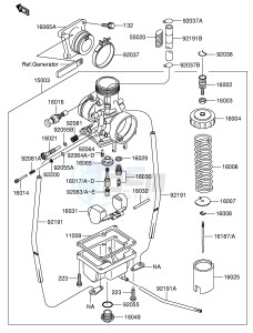 RM65 (E21) drawing CARBURETOR