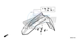 CRF450RD CRF450R Europe Direct - (ED) drawing FRONT FENDER