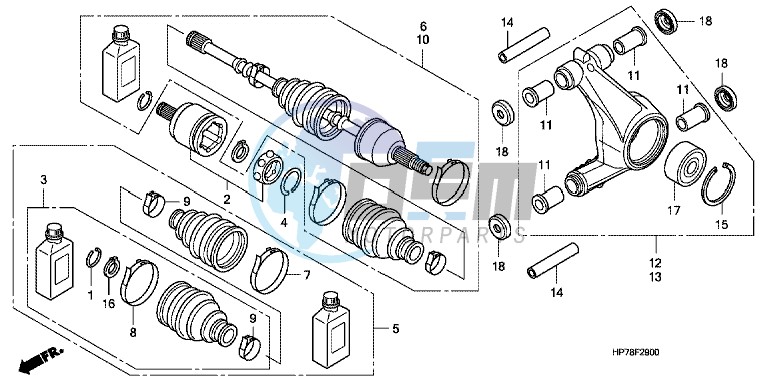 REAR KNUCKLE/REAR DRIVESHAFT