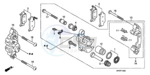 TRX500FPEA U / EC PS drawing FRONT BRAKE CALIPER