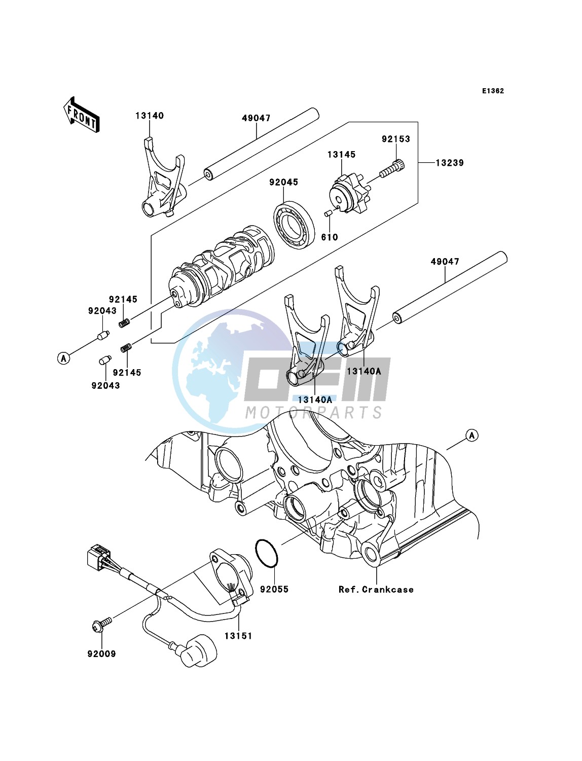 Gear Change Drum/Shift Fork(s)