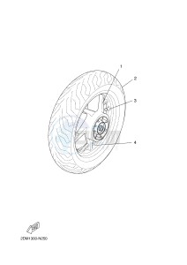 YP125R X-MAX125 (2DM1 2DM1) drawing REAR WHEEL