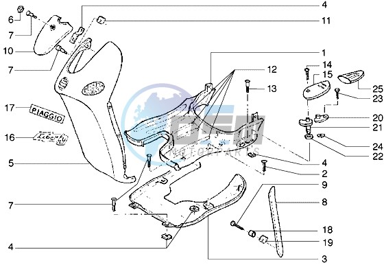 Front shield-Footboard-Spoiler