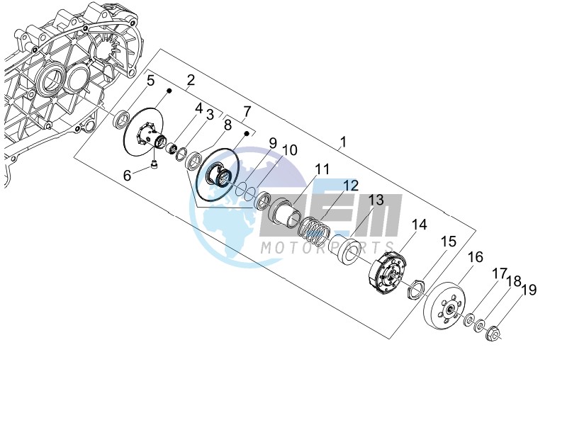 Driven pulley