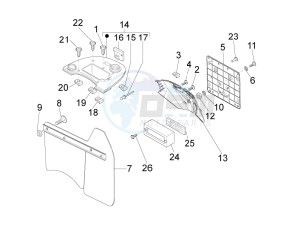 LXV 50 4T 2V 25 Kmh B-NL drawing Rear cover - Splash guard