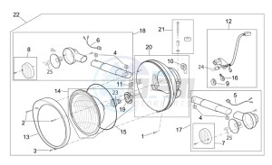 Scarabeo 125-250 e2 (eng. piaggio) drawing Headlight