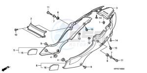 CBR125RWA UK - (E / WH) drawing SIDE COVER