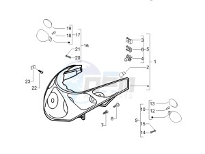 Beverly 250 (USA) USA drawing Head lamp - Turn signal lamps