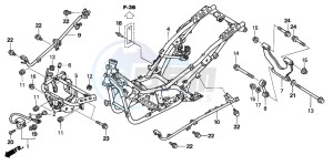 NSS250X FORZA X drawing FRAME BODY