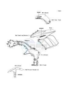 Z1000SX ABS ZX1000HCF FR GB XX (EU ME A(FRICA) drawing Decals(Black)