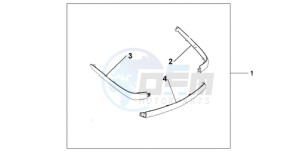 GL18009 UK - (E / AB MKH NAV) drawing CHROME TRUNK MOUL