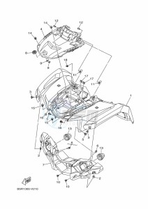 YFM450FWBD KODIAK 450 (BB5M) drawing FRONT FENDER