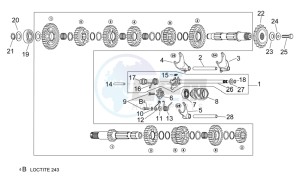 RSV 2 1000 SP drawing Gear box selector