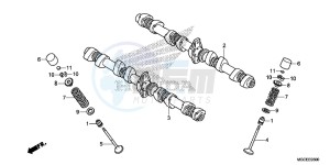 CB1100SAE CB1100 UK - (E) drawing CAMSHAFT/ VALVE