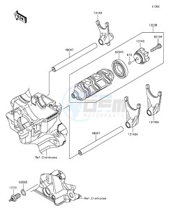 Z1000 ZR1000FFF FR GB XX (EU ME A(FRICA) drawing Gear Change Drum/Shift Fork(s)