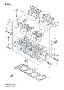 GSR600 (E2) drawing CYLINDER HEAD