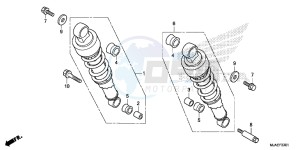 VT750C2BE Shadow - VT750C2B-E UK - (E) drawing REAR CUSHION (VT750C2B/ C2S)