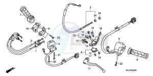 CBR1000RRA Europe Direct - (ED) drawing HANDLE LEVER/SWITCH/CABLE