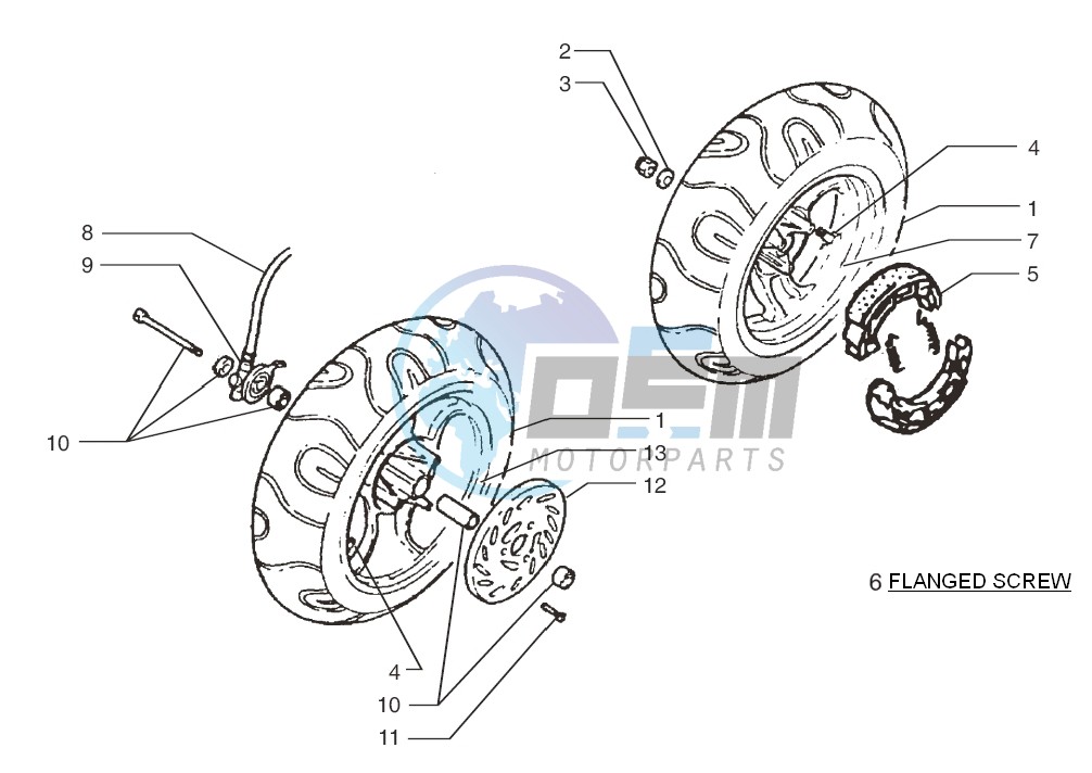 Front wheel-Rear wheel