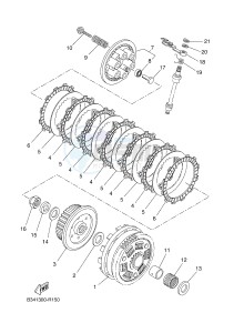 MTM690-U MTM-690-U XSR700 (B342 B342) drawing CLUTCH