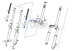 ATLANTIS O2 RED BULLET - 50 cc drawing FRONT FORK