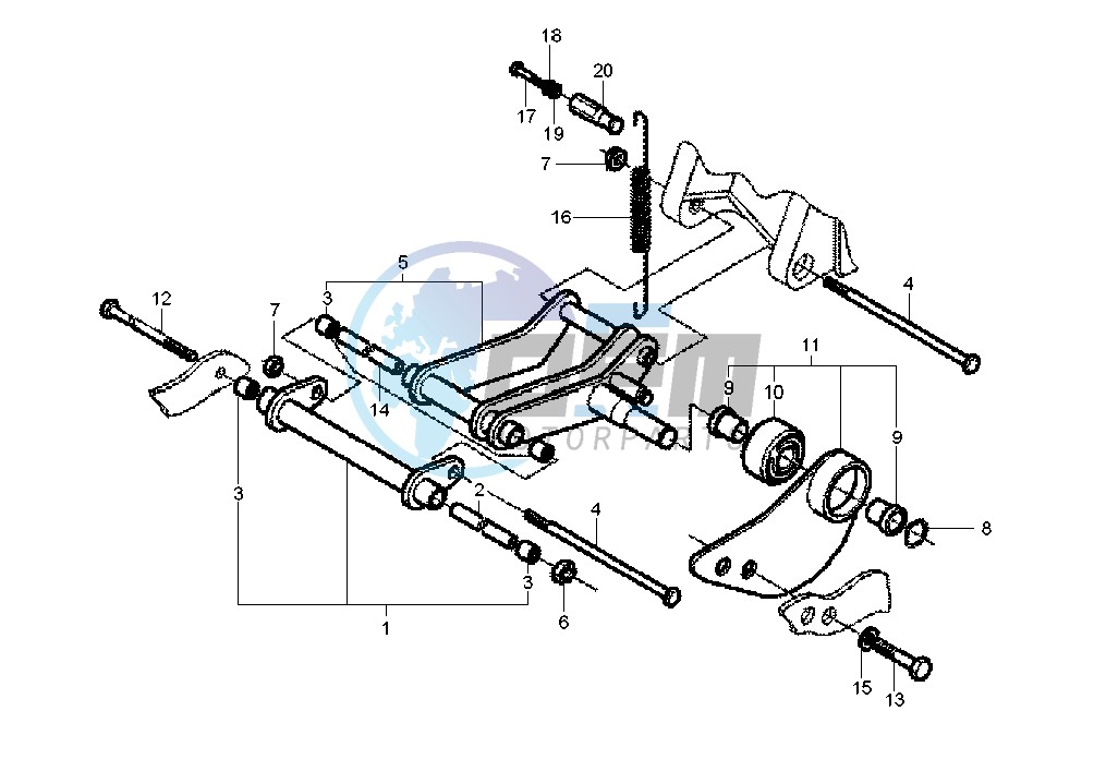 Swinging arm