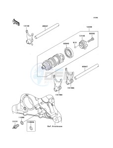 NINJA ZX-6R ZX636-C1H FR GB XX (EU ME A(FRICA) drawing Gear Change Drum/Shift Fork(s)