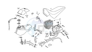 SENDA R X-RACE - 50 CC VTHSR1D1A EU2 drawing FUEL TANK - SEAT