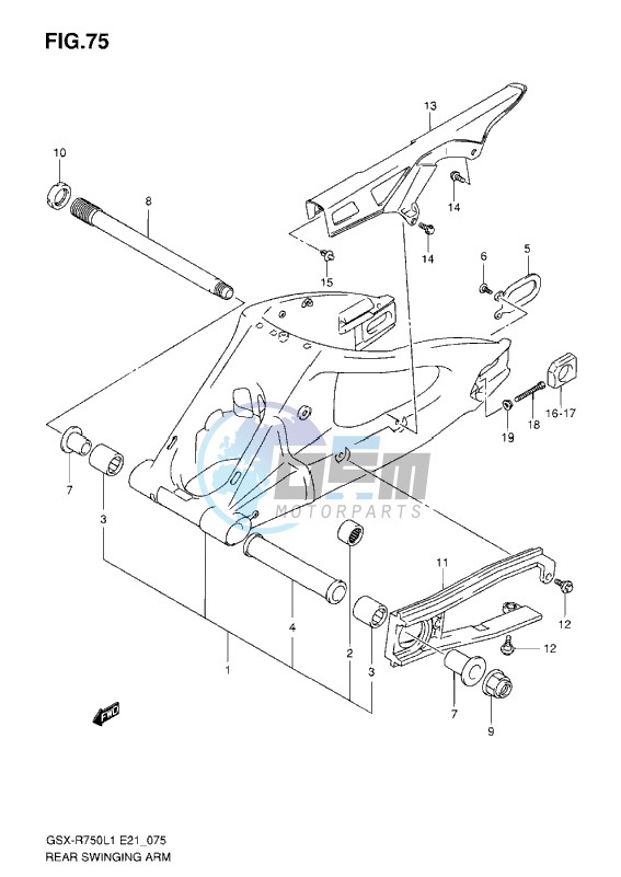 REAR SWINGING ARM L1